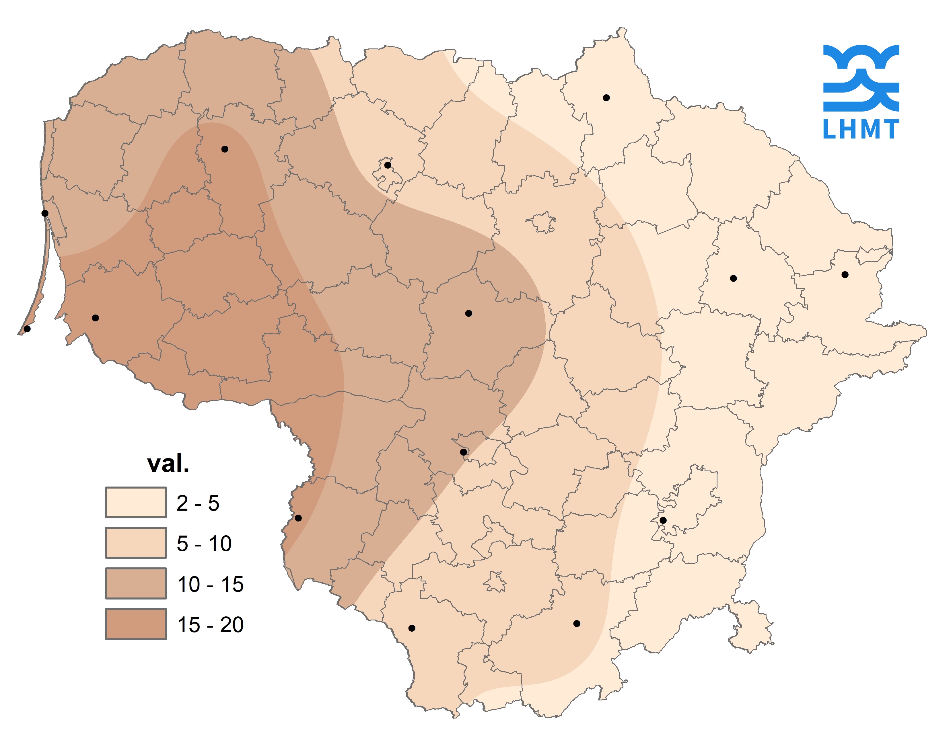  3 pav. Saulės spindėjimo trukmė gruodžio mėnesį