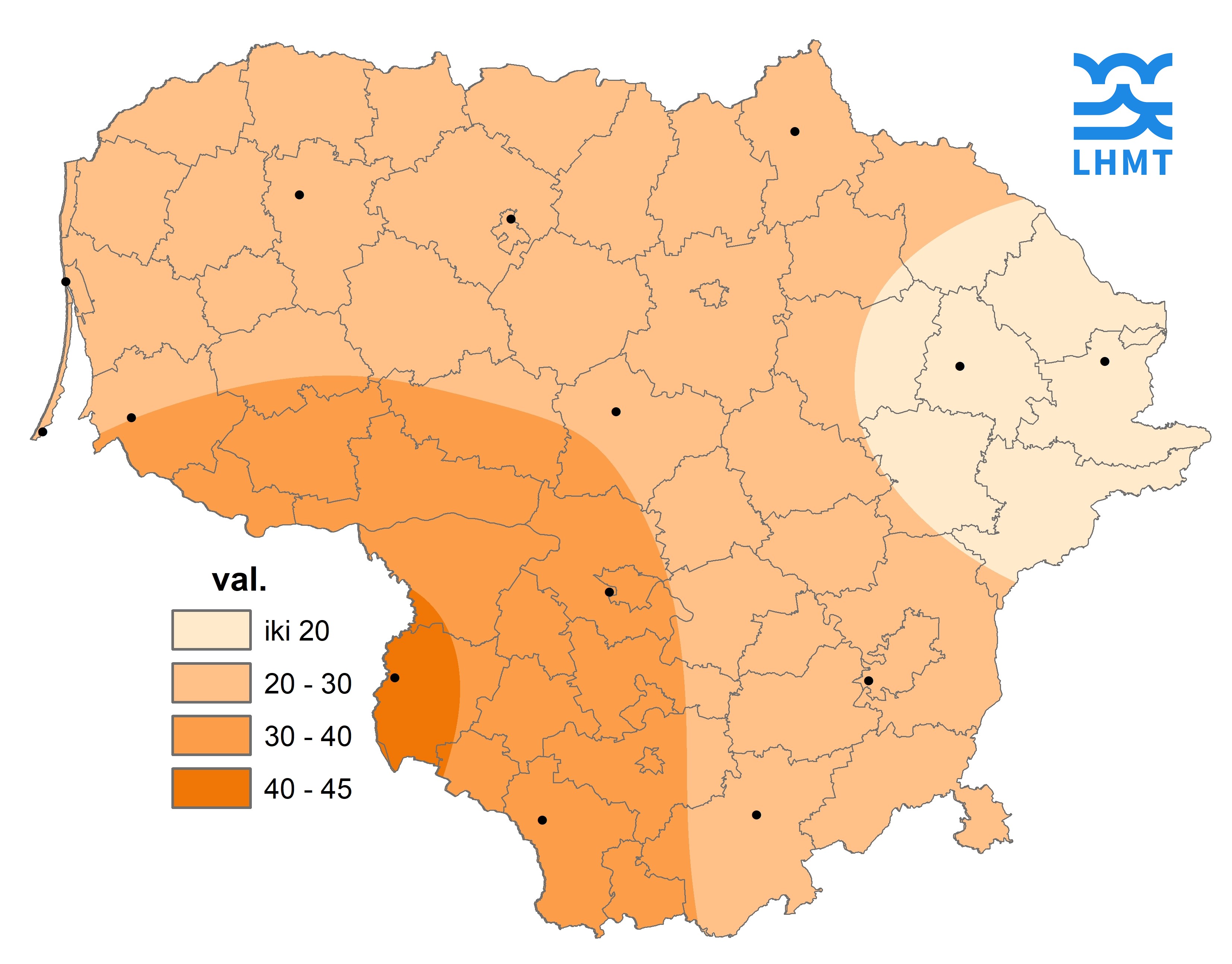  3 pav. Saulės spindėjimo trukmė gruodžio mėnesį