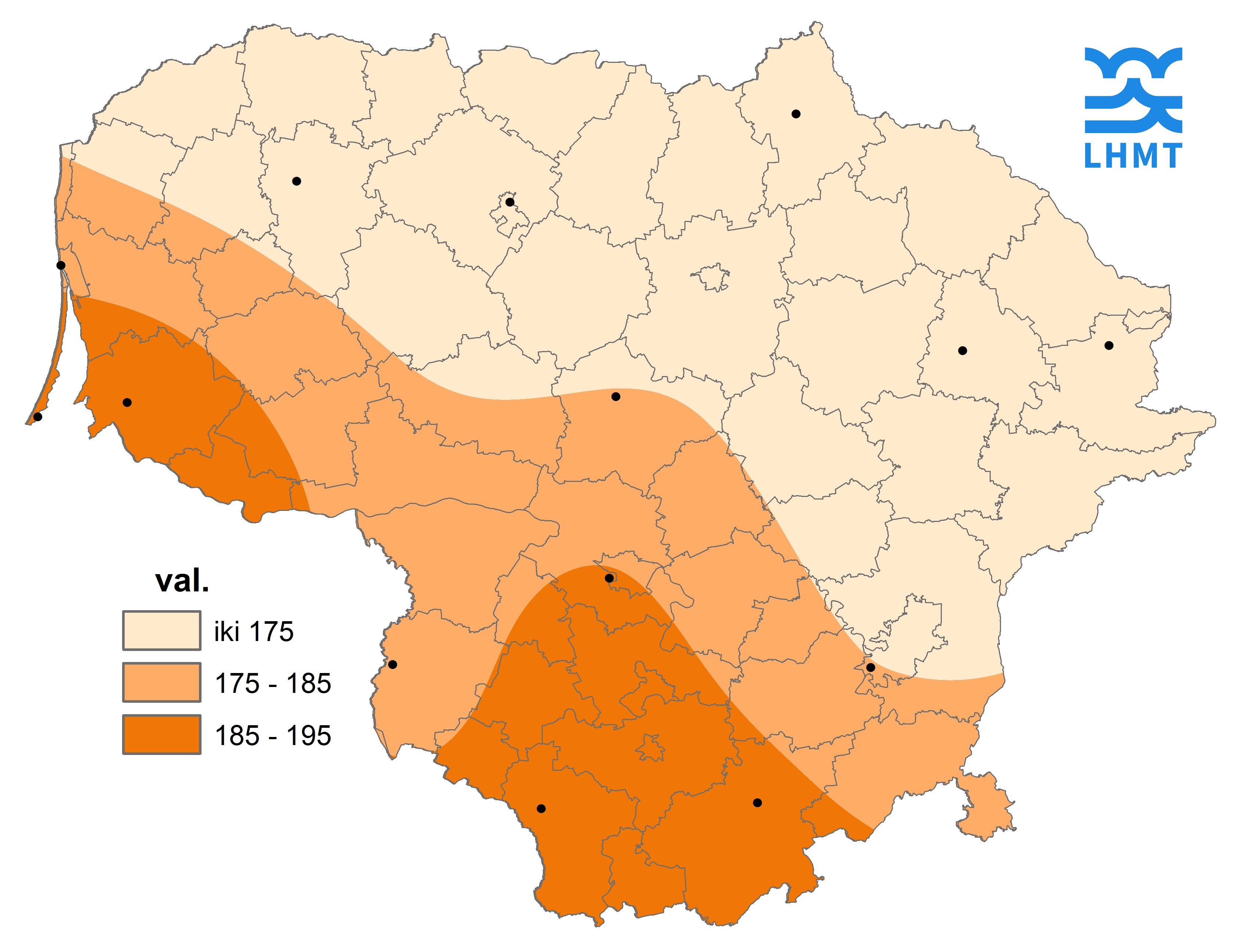  3 pav. Saulės spindėjimo trukmė kovo mėnesį