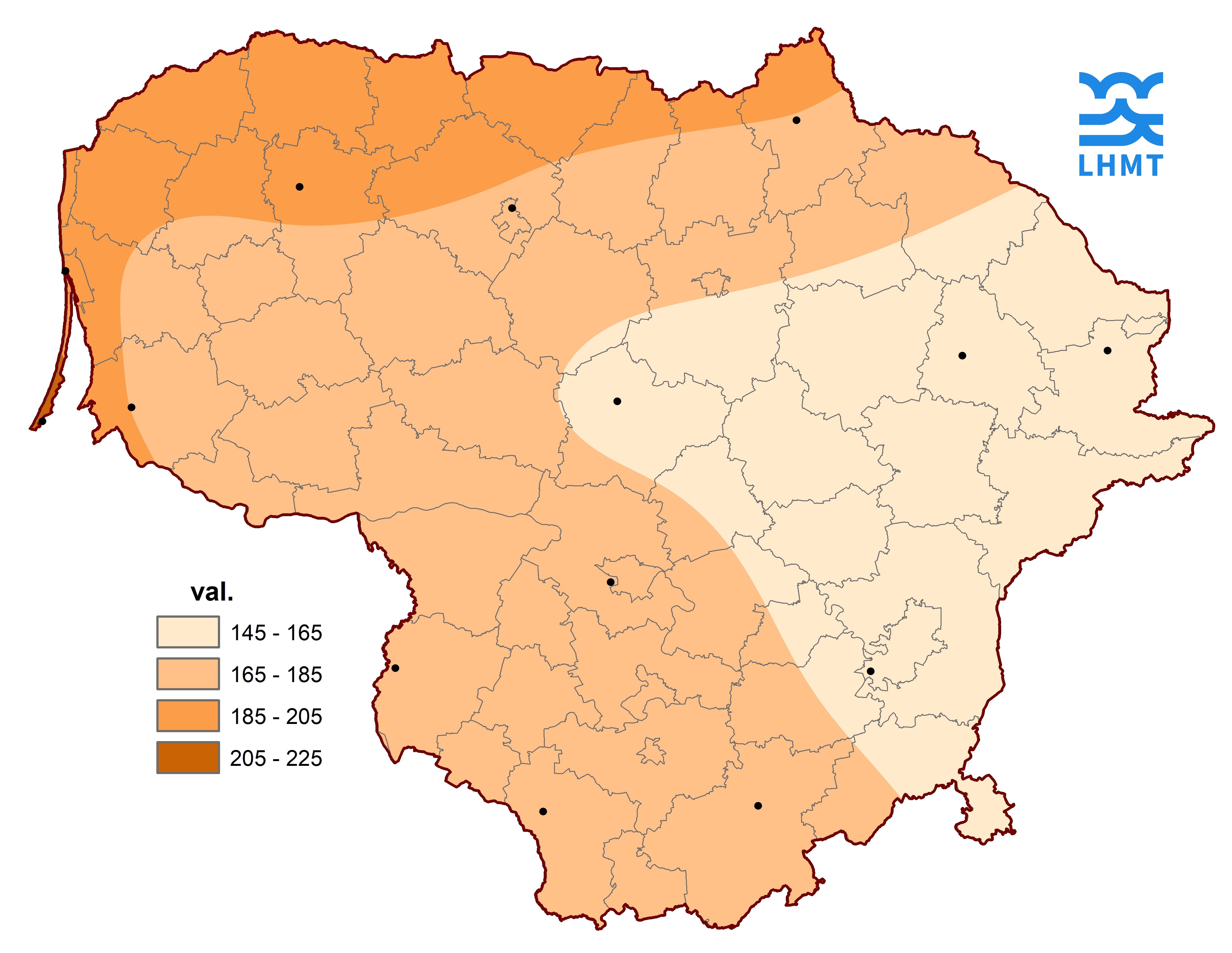  3 pav. Saulės spindėjimo trukmė kovo mėnesį