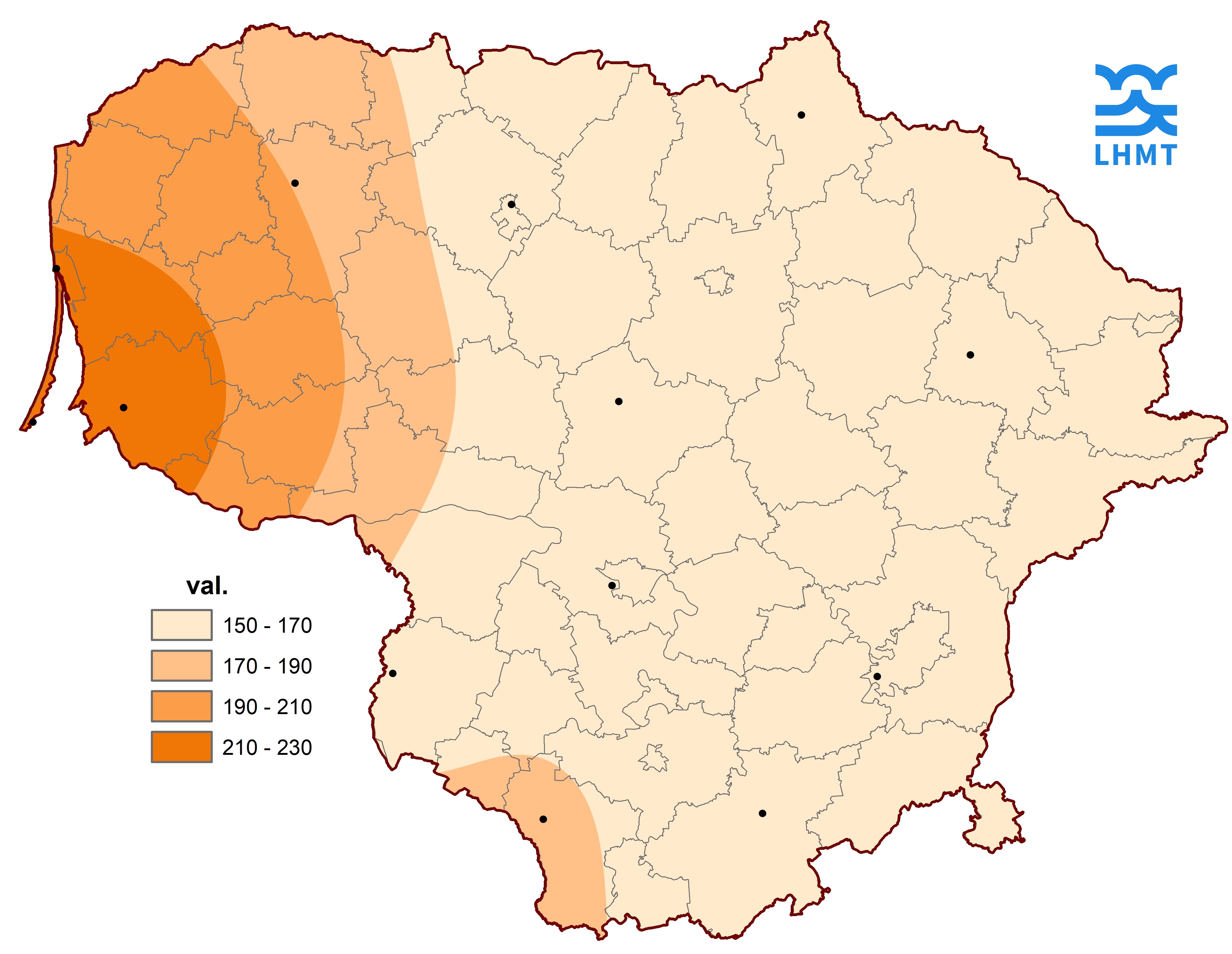  3 pav. Saulės spindėjimo trukmė Rugsėjo mėnesį