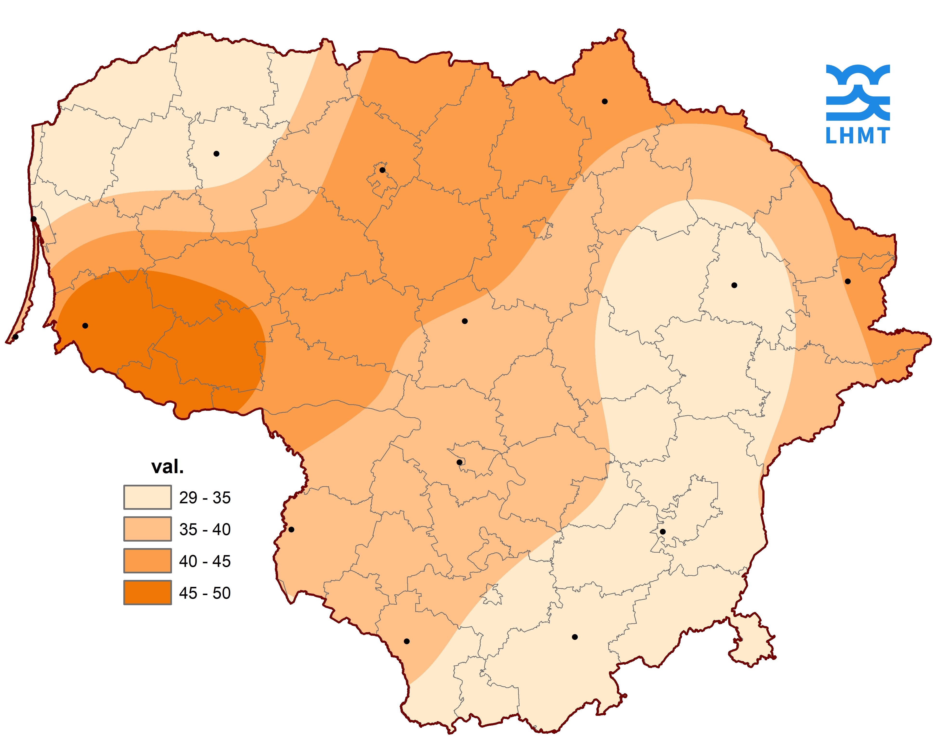  3 pav. Saulės spindėjimo trukmė gruodžio mėnesį