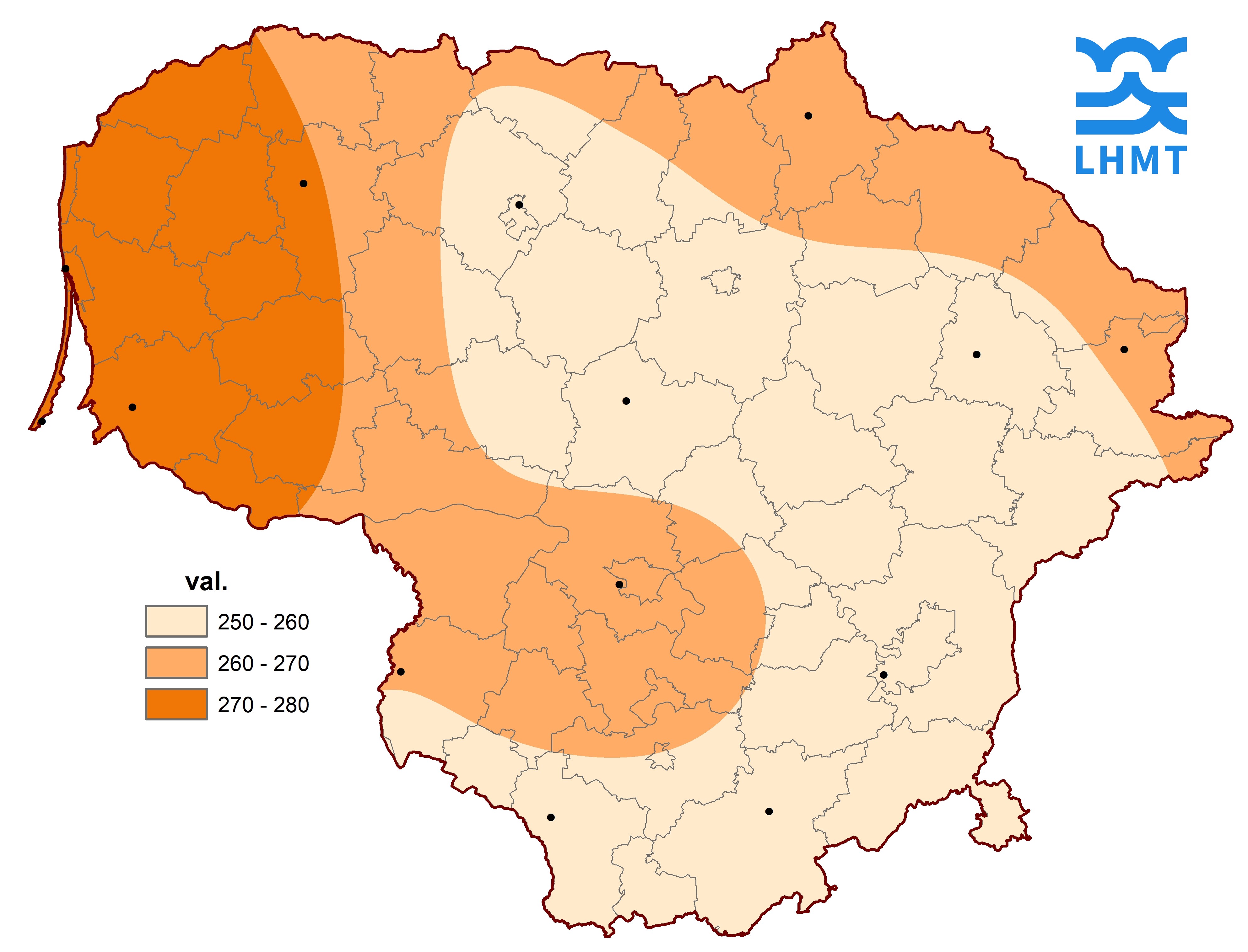  3 pav. Saulės spindėjimo trukmė kovo mėnesį