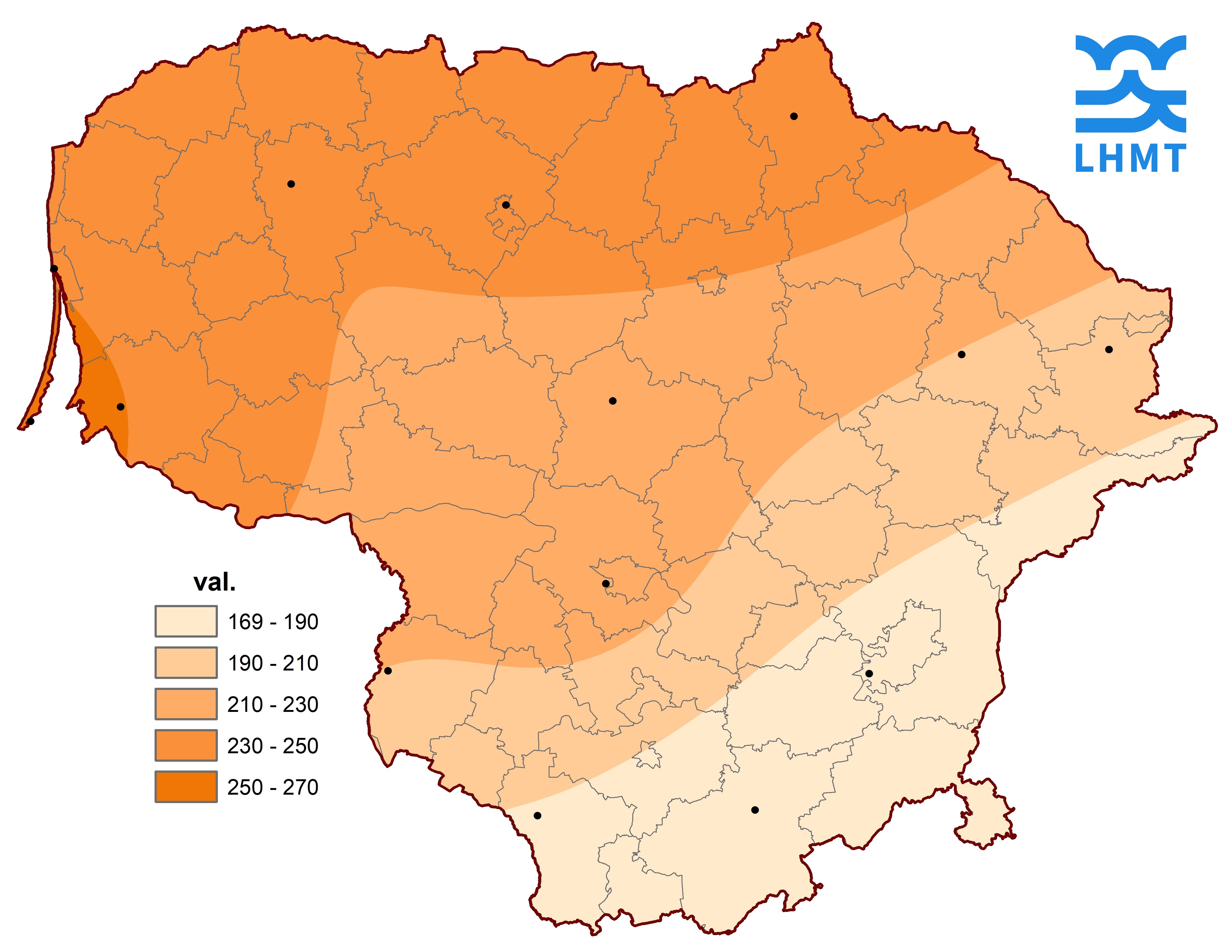  3 pav. Saulės spindėjimo trukmė balandžio mėnesį