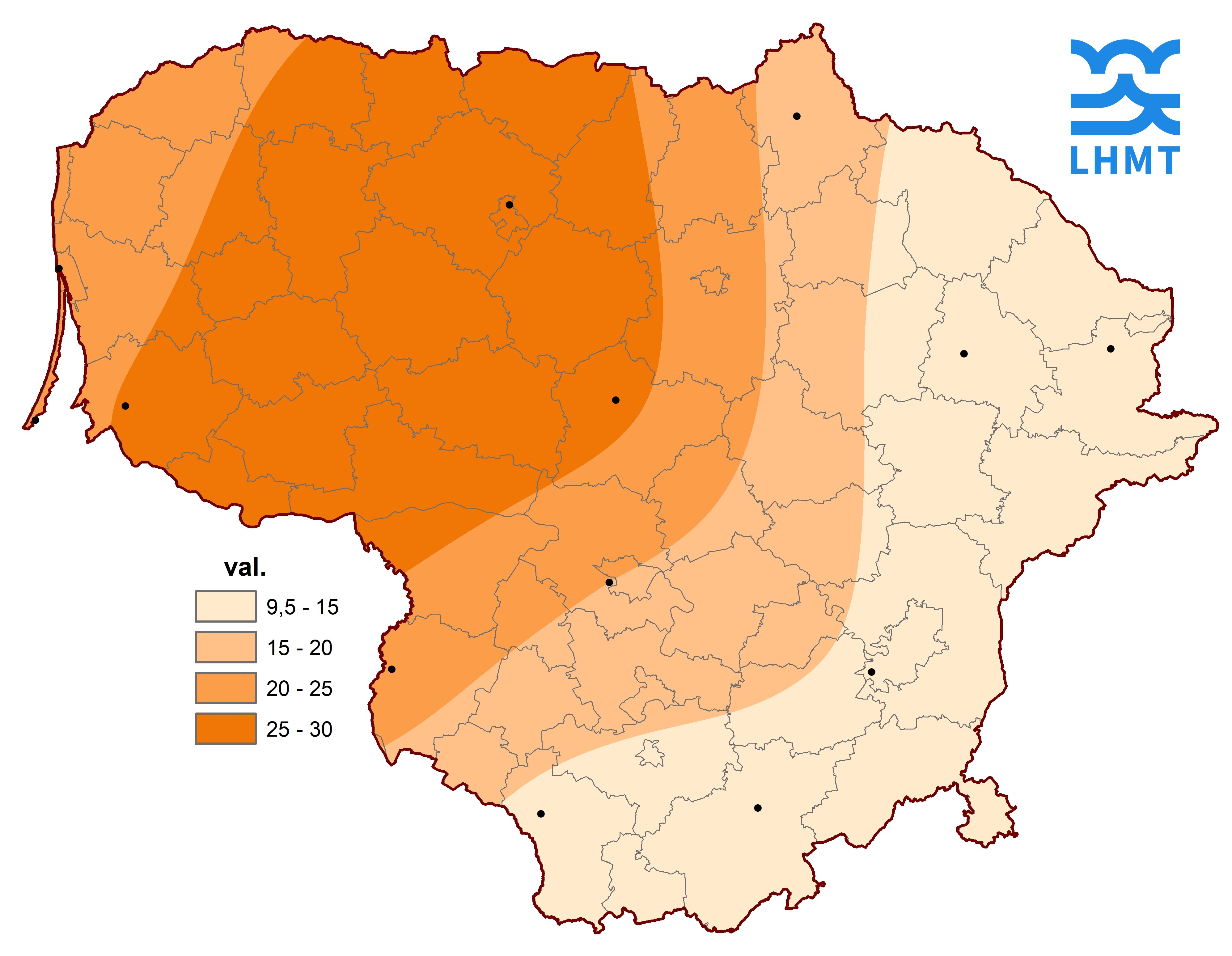  3 pav. Saulės spindėjimo trukmė gruodžio mėnesį