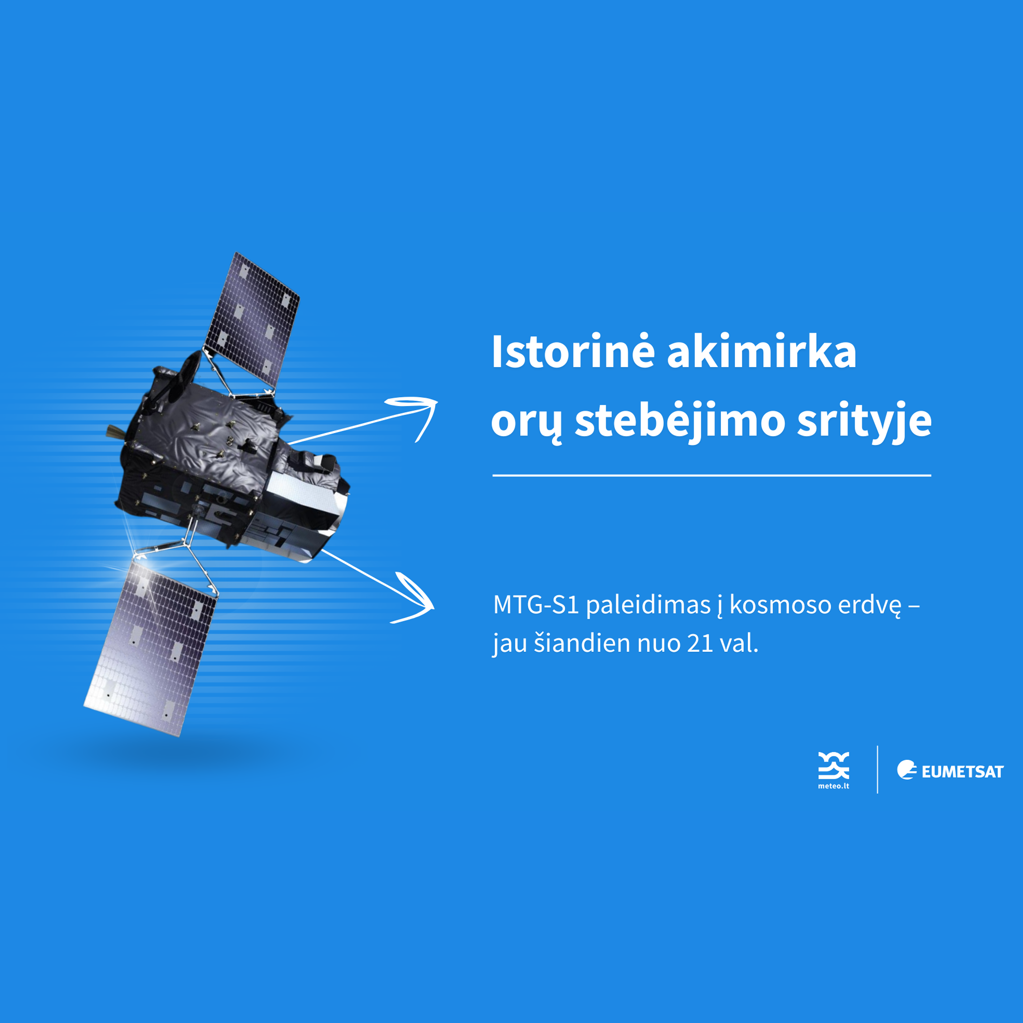 2025-07-01 | Istorinė akimirka orų stebėjimo srityje – bus paleistas MTG-S1 palydovas