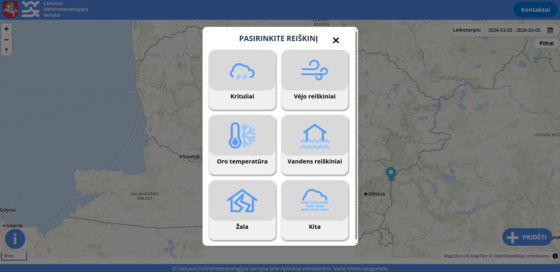 2026-03-05 | Kviečiame išbandyti naująją stichinių reiškinių pranešimo platformą – „stebiu.meteo.lt“