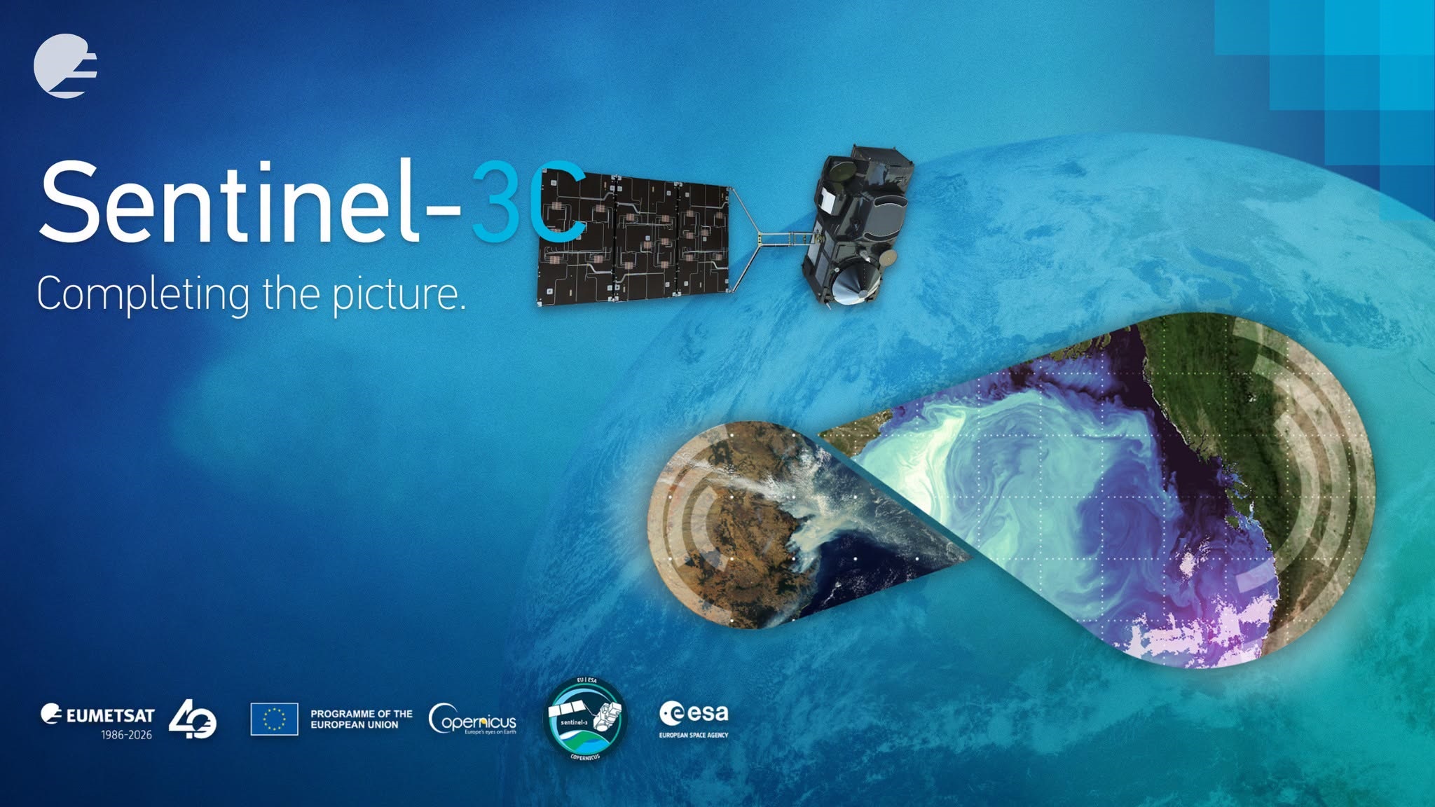 2026-09-14 | EUMETSAT: bus paleistas dar vienas poliarinis palydovas – „Sentinel-3C“